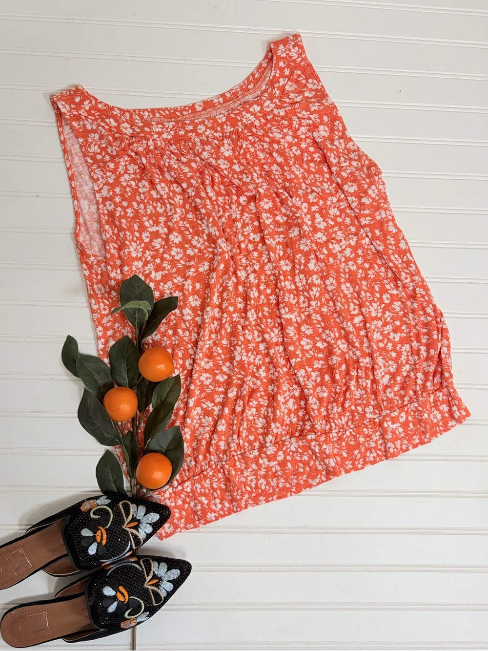 LOFT Outlet Floral Sleeveless Top